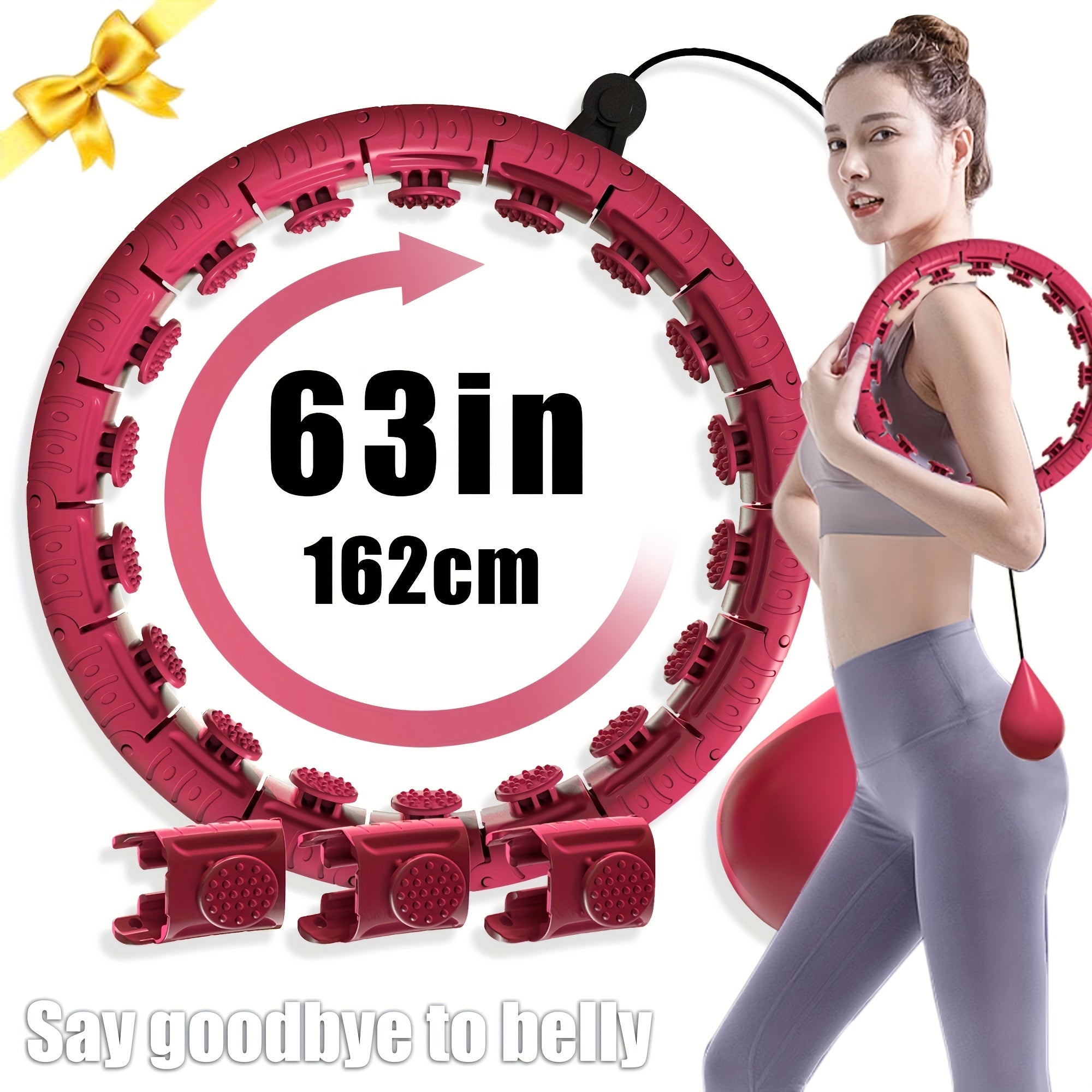 Universal Fitness Circles 2432 Section Adjustable Weighted Exercise Ring with Massaging Nodes ABS Material Full Surround Vibration Massage Joint Pilates Sports and Gym Equipment